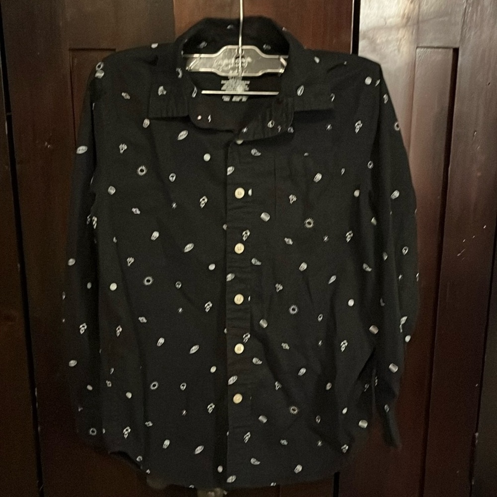 Black button down